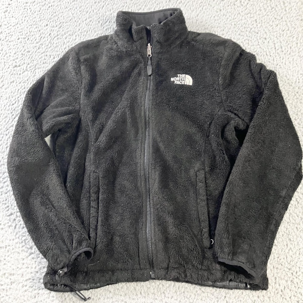 The North Face Jacket Womens Medium Black Osito Full Zip Fleece High Pile Warm‎